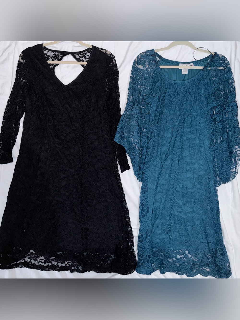 Bundle of Black Lace Dress & Teal Lace Dress